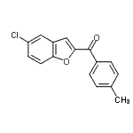 structure of CAS# 220526-76-1, (5-Chloro-1-Benzofuran-2-Yl)(4-Methylphenyl)Methanone