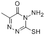 结构式 CAS# 22278-81-5, 4-氨基-3-巯基-6-甲基-4H-[1,2,4]三嗪-5-酮