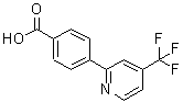 structure of CAS# 223127-47-7, 4-[4-(Trifluoromethyl)-2-Pyridyl]Benzoic Acid;4-(4-(TrifluoroMethyl)pyridin-2-yl)benzoic acid;4-(4-Trifluoromethylpyridin-2-yl)-benzoic acid;4-(4-Trifluoromethyl-pyridin-2-yl)-benzoic acid