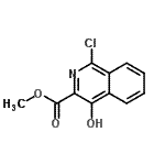 structure of CAS# 223388-20-3, Methyl 1-Chloro-4-Hydroxy-3-Isoquinolinecarboxylate;methyl 1-chloro-4-hydroxyisoquinoline-3-carboxylate;MFCD11656060