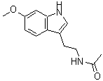 结构式 CAS# 22375-73-1, N-[2-(6-甲氧基-1H-吲哚-3-基)乙基]乙酰胺