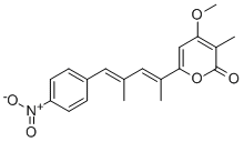 结构式 CAS# 22388-89-2, 6-[(1E,3E)-1,3-二甲基-4-(4-硝基苯基)-1,3-丁二烯基]-4-甲氧基-3-甲基-2H-吡喃-2-酮