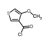 structure of CAS# 224649-28-9, 4-Methoxy-3-Thiophenecarbonyl Chloride;3-THIOPHENECARBONYLCHLORIDE, 4-METHOXY-;4-methoxythiophene-3-carbonyl chloride;4-Methoxythiophene-3-carbonyl chloride 95%