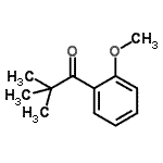 structure of CAS# 22526-24-5, 1-(2-Methoxyphenyl)-2,2-Dimethyl-1-Propanone;1-(2-methoxyphenyl)-2,2-dimethylpropan-1-one;2,2-Dimethyl-2'-methoxypropiophenone;MFCD03841164