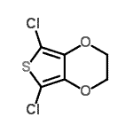 structure of CAS# 225518-49-0, 5,7-Dichloro-2,3-Dihydrothieno[3,4-b][1,4]Dioxine;2,5-Dichloro-3,4-ethylenedioxythiophene;5,7-dichloro-2,3-dihydrothieno[3,4-b][1,4]dioxine;5,7-dichloro-2H,3H-thiopheno[3,4-e]1,4-dioxane