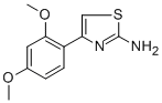 structure of CAS# 23111-45-7, 4-(2,4-Dimethoxy-Phenyl)-Thiazol-2-Ylamine;4-(2,4-Dimethoxyphenyl)Thiazol-2-Amine;4-(2,4-Dimethoxyphenyl)-2-Thiazolamine;[4-(2,4-Dimethoxyphenyl)Thiazol-2-Yl]Amine