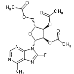 CAS 登录号：23205-66-5， [(2R,3R,4R,5R)-4-乙酰氧基-5-(乙酰氧基甲基)-2-(6-氨基-8-氟-嘌呤-9-基)四氢呋喃-3-基]乙酸酯