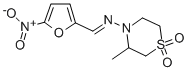 structure of CAS# 23256-30-6, Nifurtimox;N-(3-Methyl-1,1-Dioxo-1,4-Thiazinan-4-Yl)-1-(5-Nitro-2-Furyl)Methanimine;(1,1-Diketo-3-Methyl-1,4-Thiazinan-4-Yl)-[(5-Nitro-2-Furyl)Methylene]Amine;(E)-(1,1-Diketo-3-Methyl-1,4-Thiazinan-4-Yl)-[(5-Nitro-2-Furyl)Methylene]Amine