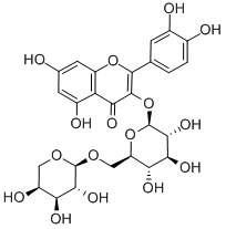 结构式 CAS# 23284-18-6, 3-阿拉伯糖葡糖基槲皮素