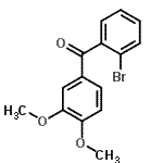 结构式 CAS# 23346-79-4, (2-溴苯基)(3,4-二甲氧基苯基)甲酮