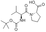 结构式 CAS# 23361-28-6, N-[(1,1-二甲基乙氧基)羰基]-L-缬氨酰-L-脯氨酸