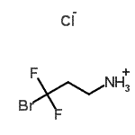 structure of CAS# 234096-29-8, 3-Bromo-3,3-Difluoro-1-Propanaminium Chloride;3-bromo-3,3-difluoropropan-1-amine hydrochloride;3-Bromo-3,3-difluoropropylamine hydrochloride;3-Bromo-3,3-difluoropropylamine hydrochloride 97%