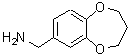 structure of CAS# 23475-00-5, 1-(3,4-Dihydro-2H-1,5-Benzodioxepin-7-Yl)Methanamine;(3,4-dihydro-2H-1,5-benzodioxepin-7-ylmethyl)amine;2H,3H,4H-benzo[b]1,4-dioxepin-7-ylmethylamine;3,4-dihydro-2H-1,5-benzodioxepin-7-ylmethanamine