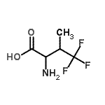 structure of CAS# 2365-79-9, 4,4,4-Trifluorovaline;2-amino-4,4,4-trifluoro-3-methylbutanoic acid;2-Amino-4,4,4-trifluoro-3-methyl-butyric acid;4,4,4-Trifluoro-DL-valine