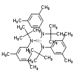 structure of CAS# 236740-70-8, Molybdenum(3+) Tris[(3,5-Dimethylphenyl)(2-Methyl-2-Propanyl)Azanide];benzenami<wbr>ne, N-(1,<wbr>1-dimethy<wbr>lethyl)-3<wbr>,5-dimeth<wbr>yl-, moly<wbr>bdenum(3+<wbr>) salt (3<wbr>:1);Molybdaen<wbr>(3+)tris[<wbr>(3,5-dime<wbr>thylpheny<wbr>l)(2-meth<wbr>yl-2-prop<wbr>anyl)azan<wbr>id];Molybdenu<wbr>m(3+) tri<wbr>s[(3,5-di<wbr>methylphe<wbr>nyl)(2-me<wbr>thyl-2-pr<wbr>opanyl)az<wbr>anide]