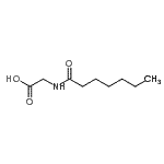 结构式 CAS# 23783-23-5, N-庚酰甘氨酸