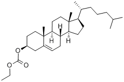 structure of CAS# 23836-43-3, (3beta)-Cholest-5-En-3-Ol 3-(Ethyl Carbonate);[17-(1,5-Dimethylhexyl)-10,13-Dimethyl-2,3,4,7,8,9,11,12,14,15,16,17-Dodecahydro-1H-Cyclopenta[A]Phenanthren-3-Yl] Ethyl Carbonate;Carbonic Acid [17-(1,5-Dimethylhexyl)-10,13-Dimethyl-2,3,4,7,8,9,11,12,14,15,16,17-Dodecahydro-1H-Cyclopenta[A]Phenanthren-3-Yl] Ethyl Ester;Nsc96647