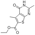 structure of CAS# 23903-53-9, 2,5-Dimethyl-4-Oxo-3,4-Dihydro-Thieno[2,3-d]Pyrimidine-6-Carboxylic Acid Ethyl Ester;2,5-Dimethyl-4-Oxo-3H-Thieno[5,4-D]Pyrimidine-6-Carboxylic Acid Ethyl Ester;4-Keto-2,5-Dimethyl-3H-Thieno[5,4-D]Pyrimidine-6-Carboxylic Acid Ethyl Ester;Nsc349832