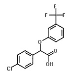 structure of CAS# 23953-40-4, (4-Chlorophenyl)[3-(Trifluoromethyl)Phenoxy]Acetic Acid;4-Chlorophenyl-[3-(trifluoromethyl)phenoxy]acetic acid;MFCD09752899