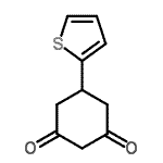 structure of CAS# 23994-65-2, 5-(2-Thienyl)-1,3-Cyclohexanedione;1,3-cyclohexanedione, 5-(2-thienyl);5-(2-Thienyl)-1,3-cyclohexanedione #;5-(thiophen-2-yl)cyclohexane-1,3-dione