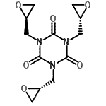 结构式 CAS# 240408-78-0, 1,3,5-三[(2R)-2-环氧乙烷基甲基]-1,3,5-三嗪烷-2,4,6-三酮