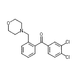structure of CAS# 24088-69-5, (3,4-Dichlorophenyl)[2-(4-Morpholinylmethyl)Phenyl]Methanone;3',4'-Dichloro-2-morpholinomethyl benzophenone