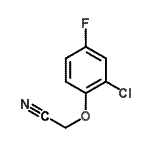 structure of CAS# 24115-19-3, (2-Chloro-4-Fluorophenoxy)Acetonitrile;2-(2-Chloro-4-fluorophenoxy)acetonitrile;MFCD09152771