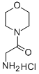 structure of CAS# 24152-96-3, 2-Amino-1-(4-Morpholinyl)-Ethanone Hydrochloride (1:1)