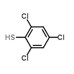 structure of CAS# 24207-66-7, 2,4,6-Trichlorobenzenethiol;2,4,6-TRICHLOROBENZENETHIOL,TECH.;2,4,6-Trichlorothiophenol