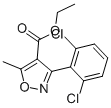 structure of CAS# 24248-21-3, Ethyl 3-(2,6-Dichloro-Phenyl)-5-Methyl-Isoxazole-4-Carboxylate;Ethyl 3-(2,6-Dichlorophenyl)-5-Methyl-Isoxazole-4-Carboxylate;3-(2,6-Dichlorophenyl)-5-Methyl-4-Isoxazolecarboxylic Acid Ethyl Ester;3-(2,6-Dichlorophenyl)-5-Methyl-Isoxazole-4-Carboxylic Acid Ethyl Ester