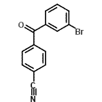 结构式 CAS# 243137-97-5, 4-(3-溴苯甲酰基)苯甲腈