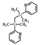 结构式 CAS# 243468-48-6, 2,2'-[亚甲基二(二甲基硅烷二基)]二吡啶