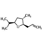 CAS 登录号：243983-04-2， (2R,3S,5R)-2-烯丙基-5-异丙基-3-甲基四氢呋喃