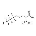 structure of CAS# 244022-64-8, (4,4,5,5,6,6,6-Heptafluorohexyl)Malonic Acid;2-(4,4,5,5,6,6,6-Heptafluorohex-1-yl)malonic acid;2-(4,4,5,5,6,6,6-Heptafluorohex-1-yl)propane-1,3-dioic acid;2-(4,4,5,5,6,6,6-Heptafluorohexyl)malonic acid