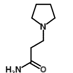 structure of CAS# 24438-88-8, 3-(1-Pyrrolidinyl)Propanamide;3-Pyrrolidin-1-yl-propionamide;3-pyrrolidinopropionamide