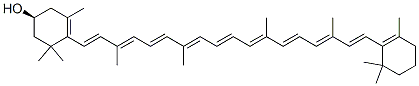 结构式 CAS# 24480-38-4, (1S)-3,5,5-三甲基-4-[(1E,3E,5E,7E,9E,11E,13E,15E,17E)-3,7,12,16-四甲基-18-(2,6,6-三甲基-1-环己烯基)十八碳-1,3,5,7,9,11,13,15,17-九烯基]环己-3-烯-1-醇
