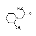 structure of CAS# 24633-45-2, 1-(2-Methyl-1-Piperidinyl)Acetone;1-(2-methyl-1-piperidinyl)acetone;1-(2-Methylpiperidin-1-yl)acetone;1-(2-Methyl-piperidin-1-yl)-propan-2-one