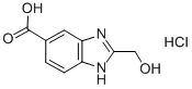 structure of CAS# 247128-20-7, 2-Hydroxymethyl-1 H-Benzoimidazole-5-Carboxylic Acid Hydrochloride;2-Methylol-3H-Benzimidazole-5-Carboxylic Acid Hydrochloride;2-Hydroxymethyl-1H-Benzoimidazole-5-Carboxylic Acid;2-Hydroxymethyl-1H-Benzoimidazole-5-Carboxylic Acid Hydrochloride