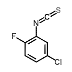 structure of CAS# 247170-25-8, 4-Chloro-1-Fluoro-2-Isothiocyanatobenzene;5-chloro-2-fluorobenzenisothiocyanate;5-Chloro-2-fluorophenyl isothiocyanate 97%;5-Chloro-2-fluorophenylisothiocyanate