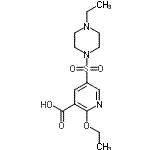 structure of CAS# 247582-73-6, 2-Ethoxy-5-[(4-Ethyl-1-Piperazinyl)Sulfonyl]Nicotinic Acid;2-ethoxy-5-[(4-ethylpiperazino)sulfonyl]nicotinic acid;3-PYRIDIN<wbr>ECARBOXYL<wbr>ICACID, 2<wbr>-ETHOXY-5<wbr>-[(4-ETHY<wbr>L-1-PIPER<wbr>AZINYL)SU<wbr>LFONYL]-;3-Pyridin<wbr>ecarboxyl<wbr>icacid,2-<wbr>ethoxy-5-<wbr>[(4-ethyl<wbr>-1-pipera<wbr>zinyl)sul<wbr>fonyl]-