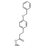 structure of CAS# 24807-40-7, Methyl 3-[4-(Benzyloxy)Phenyl]Propanoate;3-(4-Benzyloxyphenyl)-propionic acid, methyl ester;methyl 3-(4-(benzyloxy)phenyl)propanoate;methyl-3-(4-(BENZYLOXY)PHENYL)PROPANOATE