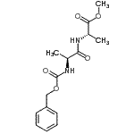 结构式 CAS# 2483-51-4, 甲基N-[(苄氧基)羰基]-L-丙氨酰-L-丙氨酸酯
