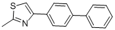 structure of CAS# 24864-19-5, 4-(4-Biphenylyl)-2-Methyl-1,3-Thiazole;2-Methyl-4-(4-Phenylphenyl)Thiazole;4-(4-Biphenylyl)-2-Methyl-1,3-Thiazole