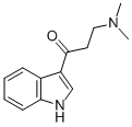 结构式 CAS# 24955-83-7, 3-二甲基氨基-1-(1H-吲哚-3-基)丙-1-酮