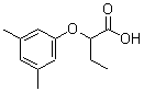structure of CAS# 25140-79-8, 2-(3,5-Dimethylphenoxy)Butanoic Acid;2-(3,5-Dimethyl-phenoxy)-butyric acid;MFCD03422245