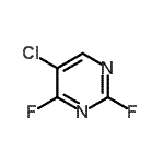 structure of CAS# 25151-07-9, 5-Chloro-2,4-Difluoropyrimidine;2,4-Difluoro-5-chloropyrimidine;5-Chloro-2,4-difluoropyrimidine #;MFCD04972716