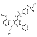 结构式 CAS# 253688-60-7, N-[6-(2-羟基乙氧基)-5-(2-甲氧基苯氧基)-2,2'-联嘧啶-4-基]-4-(1-羟基-2-甲基-2-丙基)苯磺酰胺