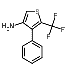 结构式 CAS# 256427-77-7, 4-苯基-5-(三氟甲基)-3-噻吩胺
