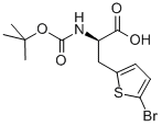 结构式 CAS# 261380-16-9, 叔丁氧羰基-D-2-(5-溴噻吩基)丙氨酸