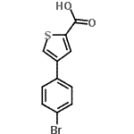 structure of CAS# 26145-14-2, 4-(4-Bromophenyl)-2-Thiophenecarboxylic Acid;4-(4-Bromphenyl)-thiophen-2-carbons??ure;4-(4-Bromphenyl)-thiophen-2-carbonsäure;4-(4-Bromphenyl)-thiophen-2-carbonsäure